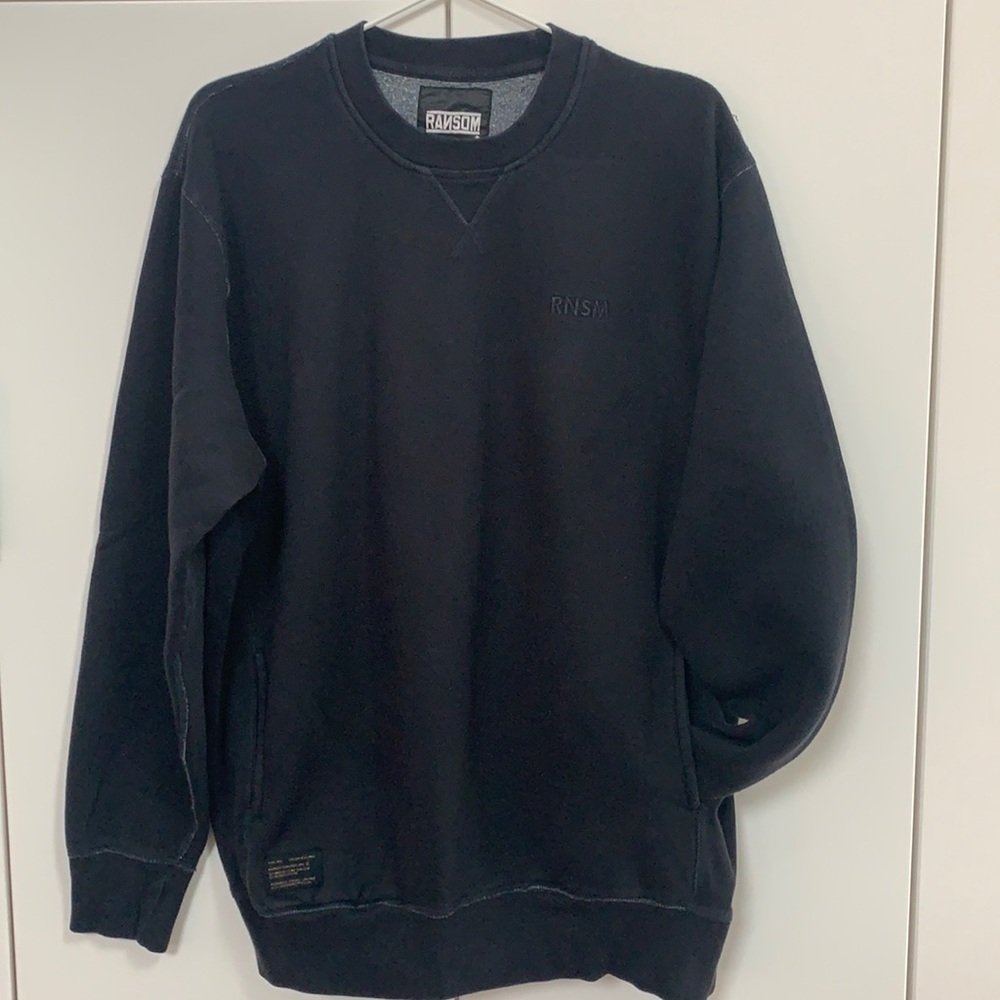 👀Ransom RNSM Black Crewneck Sweatshirt
